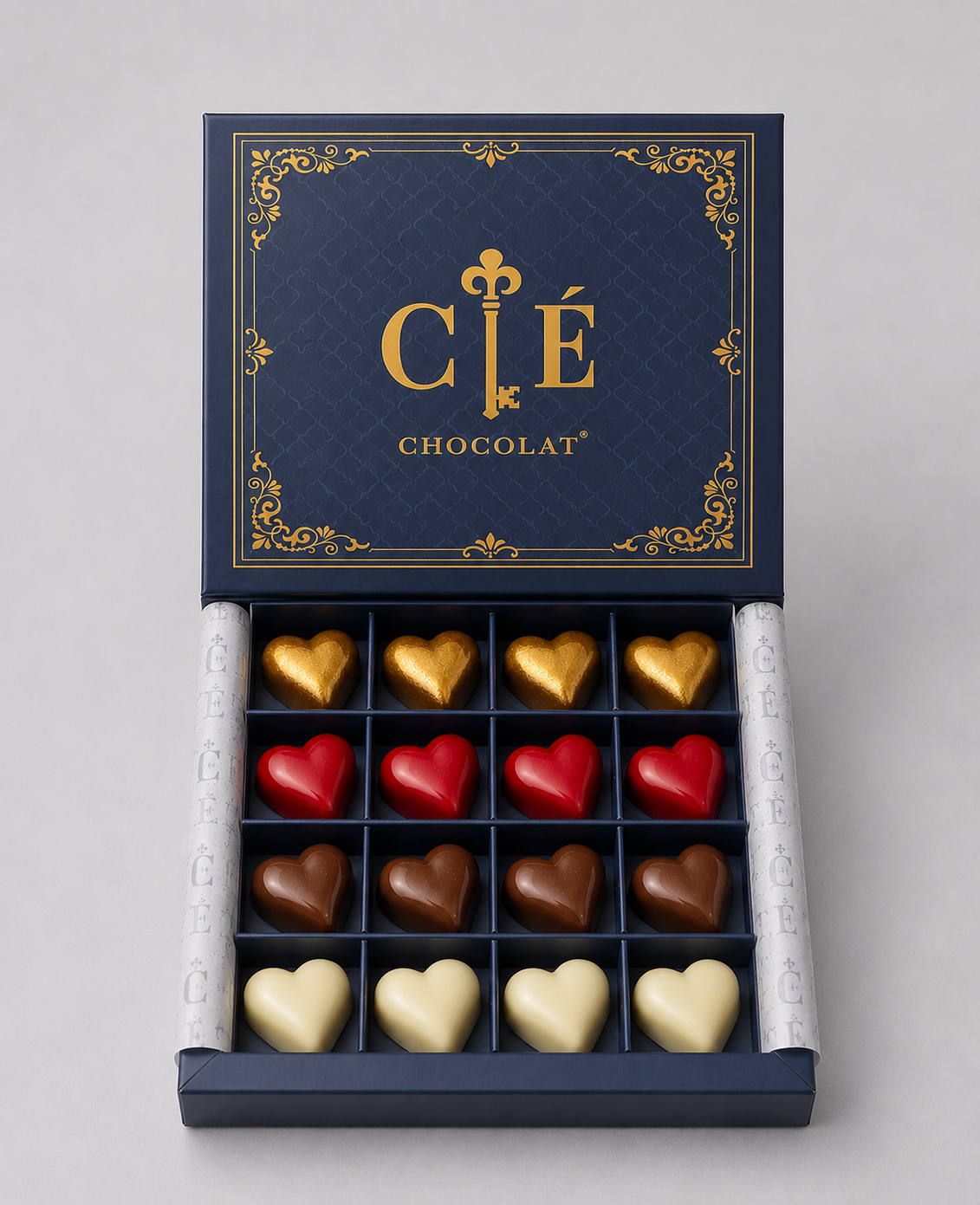 caja de corazones 16 bombones